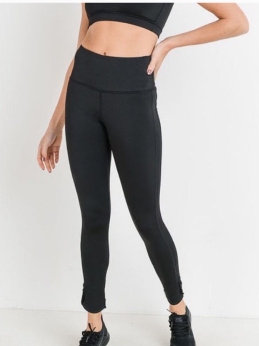 High-Waist Black Active Leggings